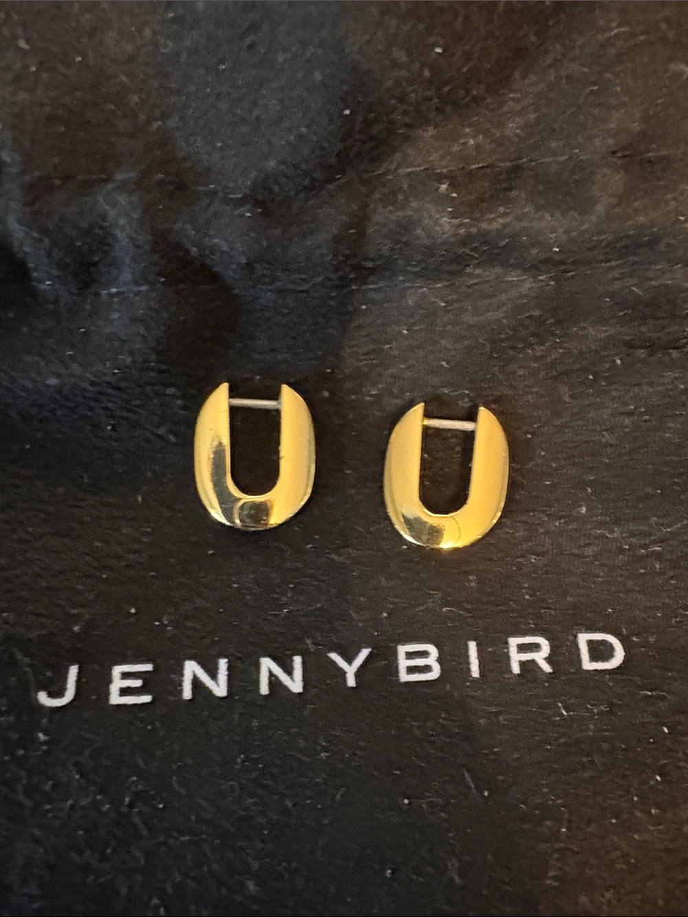Jenny Bird Gold U-Shaped Teeni Toni Huggie Earrings